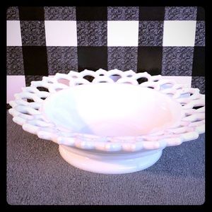 Cute milk glass decorative trinket bowl